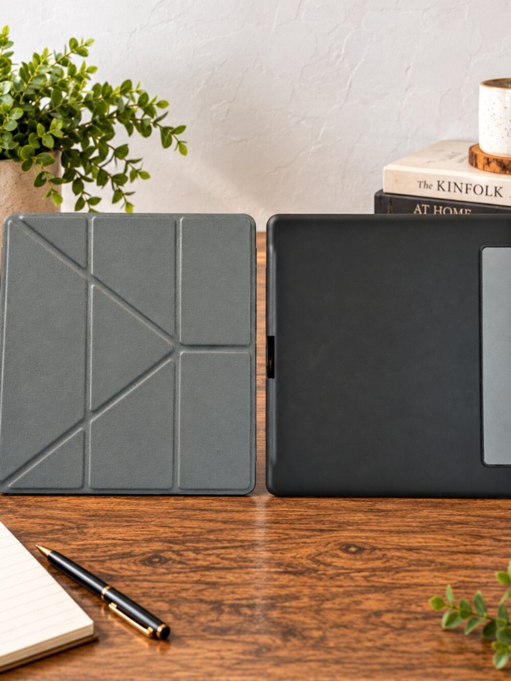Flexible Honeycomb Protective Tablet Case Gray Black Folio Cover 9 1/8" x 8 1/4"